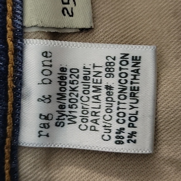 Rag & Bone Womens Parliament Skinny Jeans Made in The USA Size 25 - Picture 13 of 14